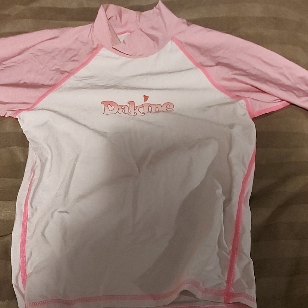 Dakine Kids Swim Shirt - Pink and White